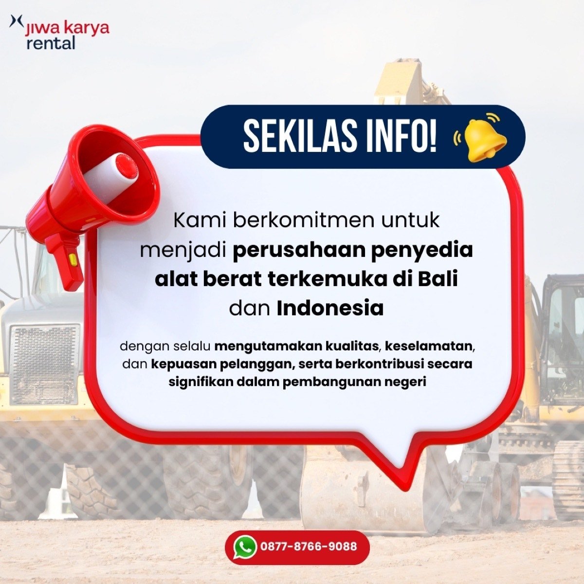 Cara Sewa Excavator Bali — Proses JKR