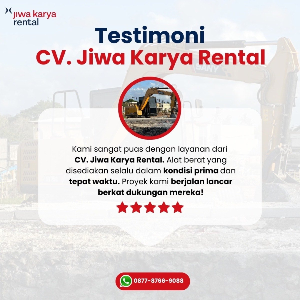 Unit JKR bekerja di proyek konstruksi Bali