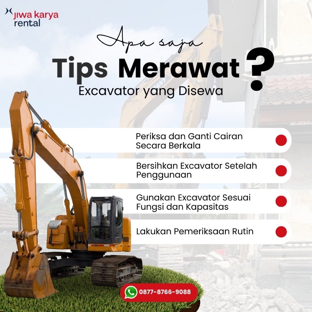 Proyek excavator Bali – Jiwa Karya Rental
