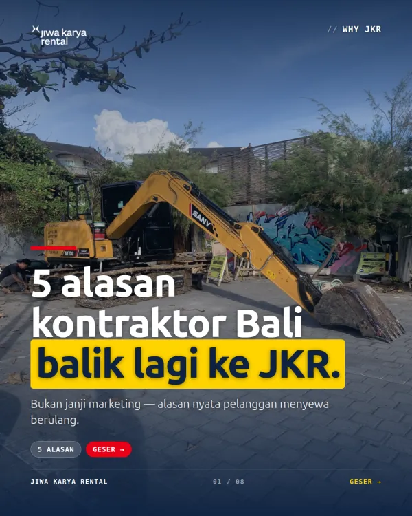 5 причин, почему подрядчики на Бали возвращаются в JKR
