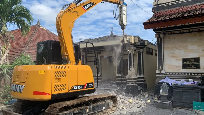 Sewa Breaker Excavator Bali – SANY SY75C & Kubota U30